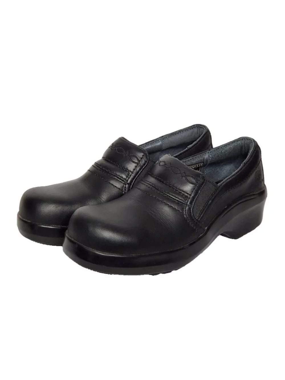 Ariat Expert Safety Clog Slip-On Shoes 8B Composite Toe Nurse Work Matte Black - Picture 2 of 8